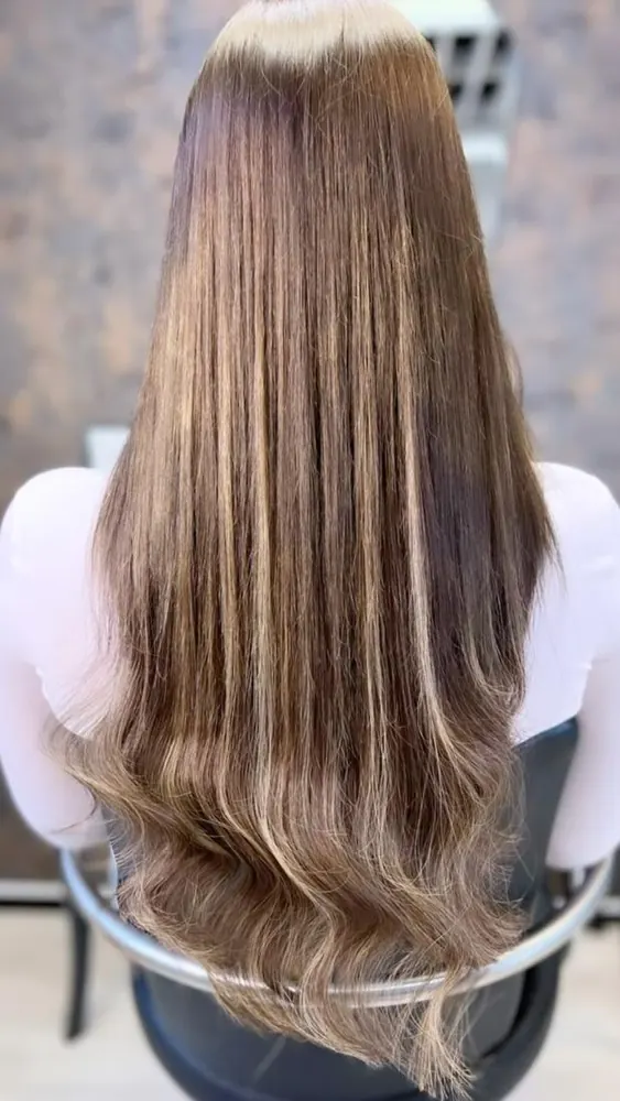 Resultat med extensions, set bagfra